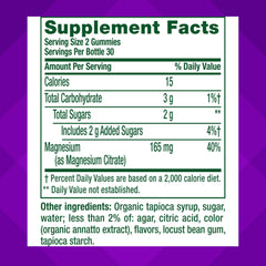 Vitafusion Magnesium Gummy Two Gummies Serving demonstrating simple daily dose.