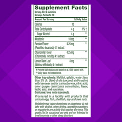 Vitafusion melatonin gummy texture close-up emphasizes chewy, enjoyable feel.