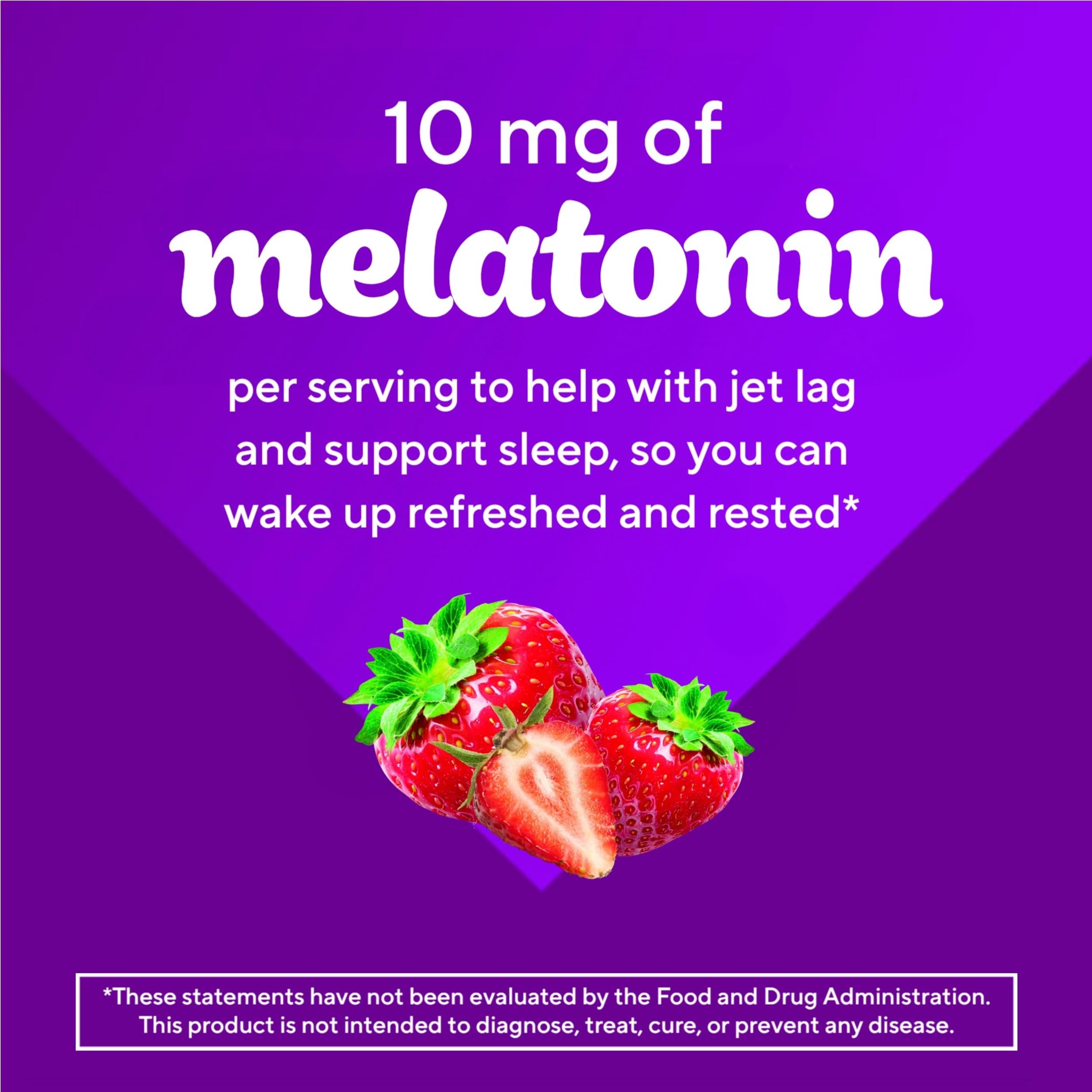 Vitafusion melatonin label shows no artificial flavors, gluten, dairy, or high-fructose corn syrup.