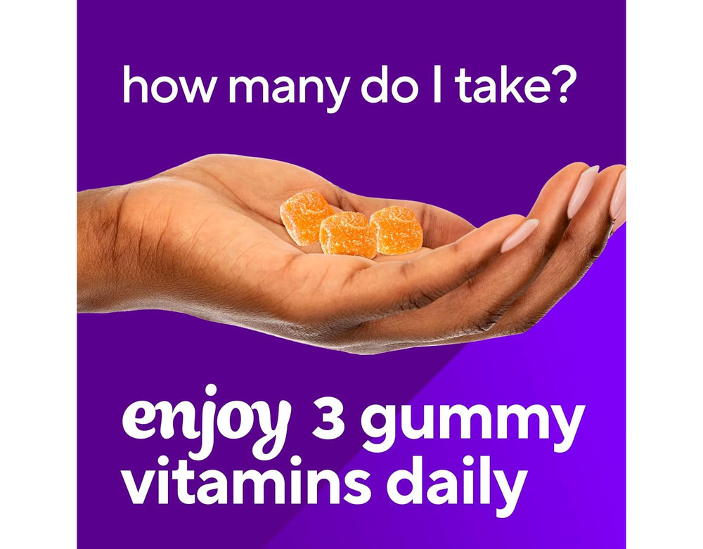 Open Vitafusion Power C bottle with gummies spilling out