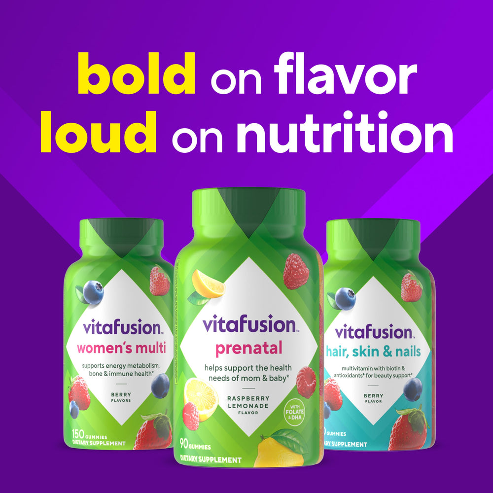 No gluten or dairy in Vitafusion Prenatal Gummies.