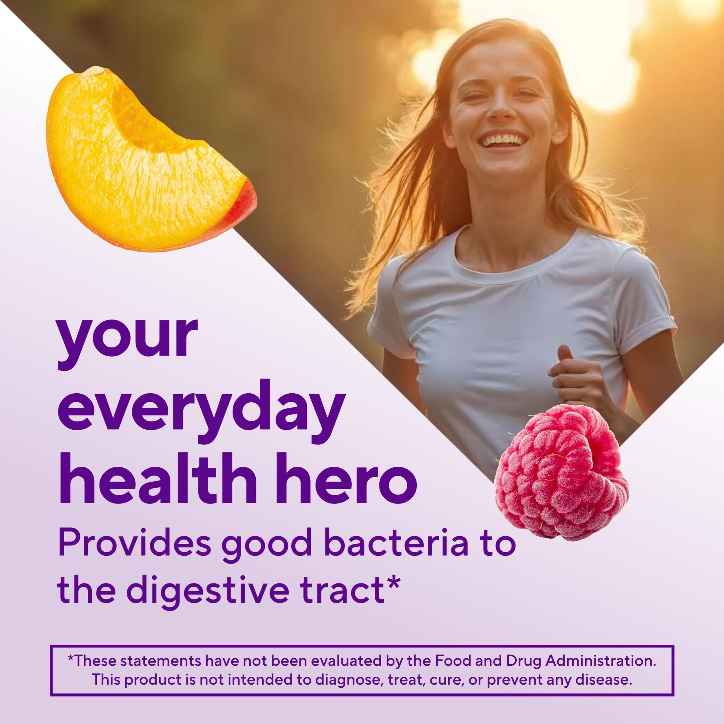 Vitafusion Probiotic Gummy Mango flavor, tasty daily probiotic treat.
