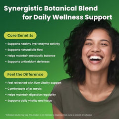 VITAJOURNEY dandelion root bottle emphasizes natural balance and comfort.