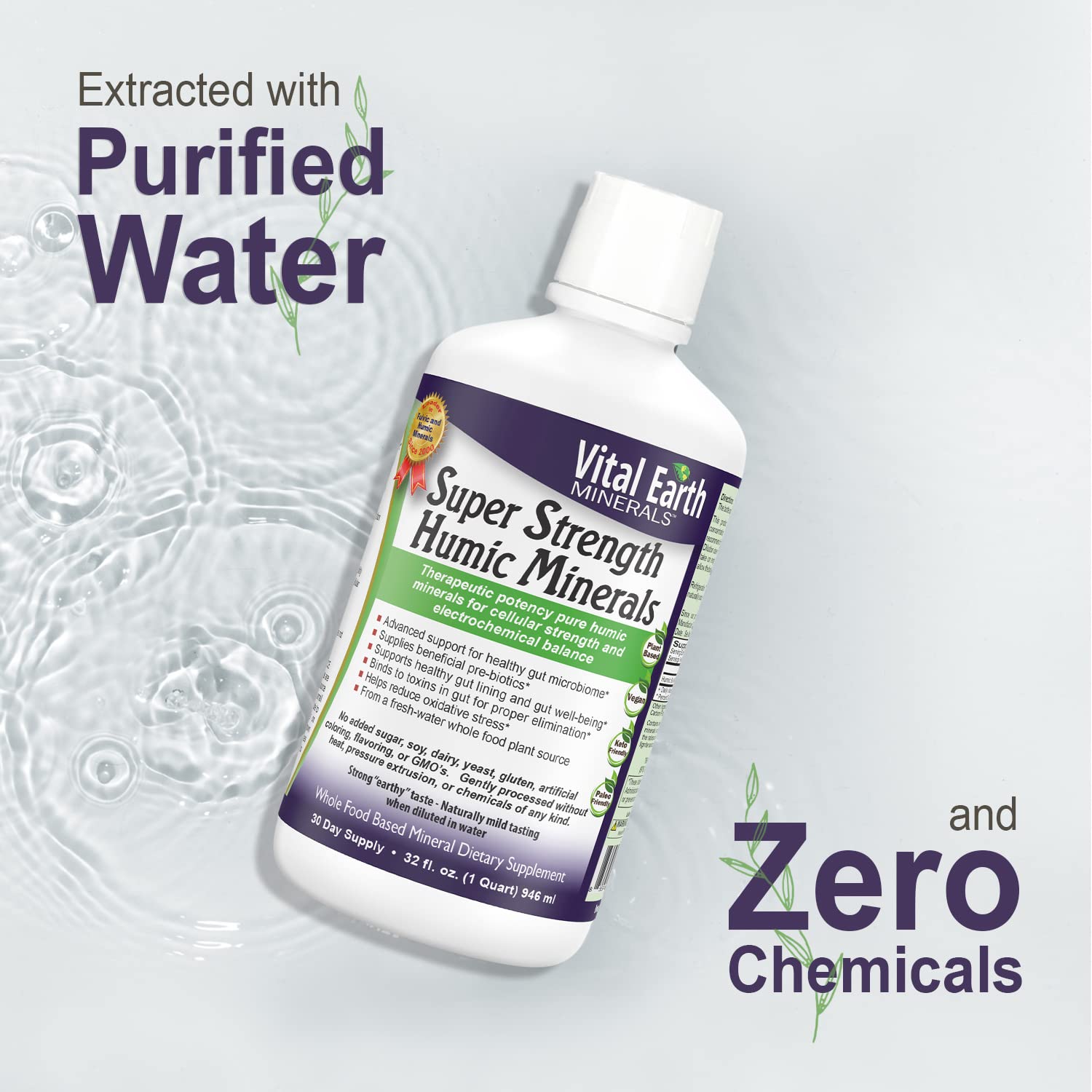 Vital Earth Minerals ionic minerals diagram emphasizes trace minerals and electrolytes.