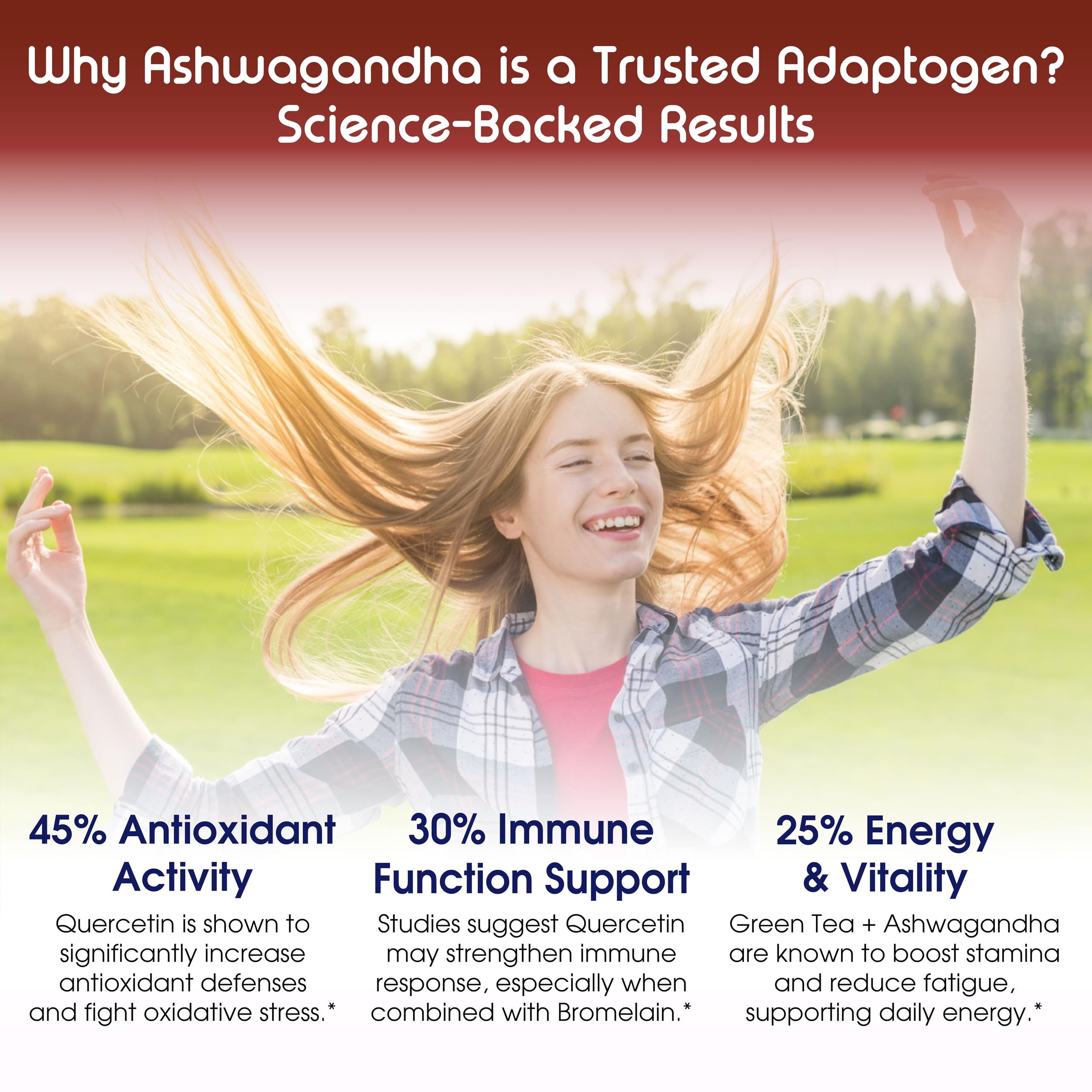 Vital Herbal Quercetin 98% with black pepper for enhanced absorption and effectiveness.