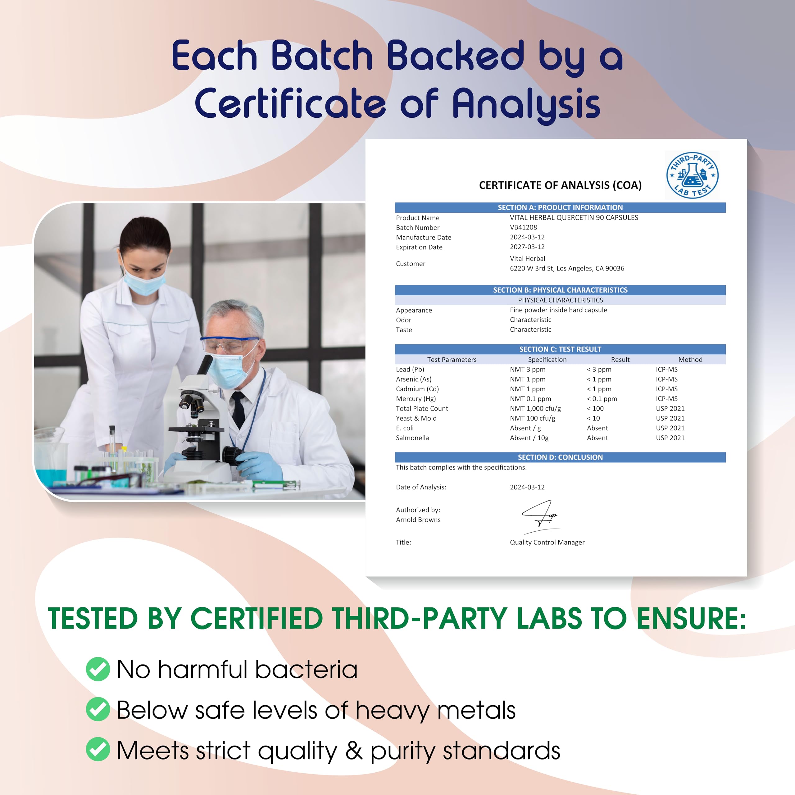 Vital Herbal Quercetin 98% used during workouts for steady energy and daily vitality.