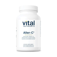 Vital Nutrients Aller-C bottle cap close-up for vegan immune support