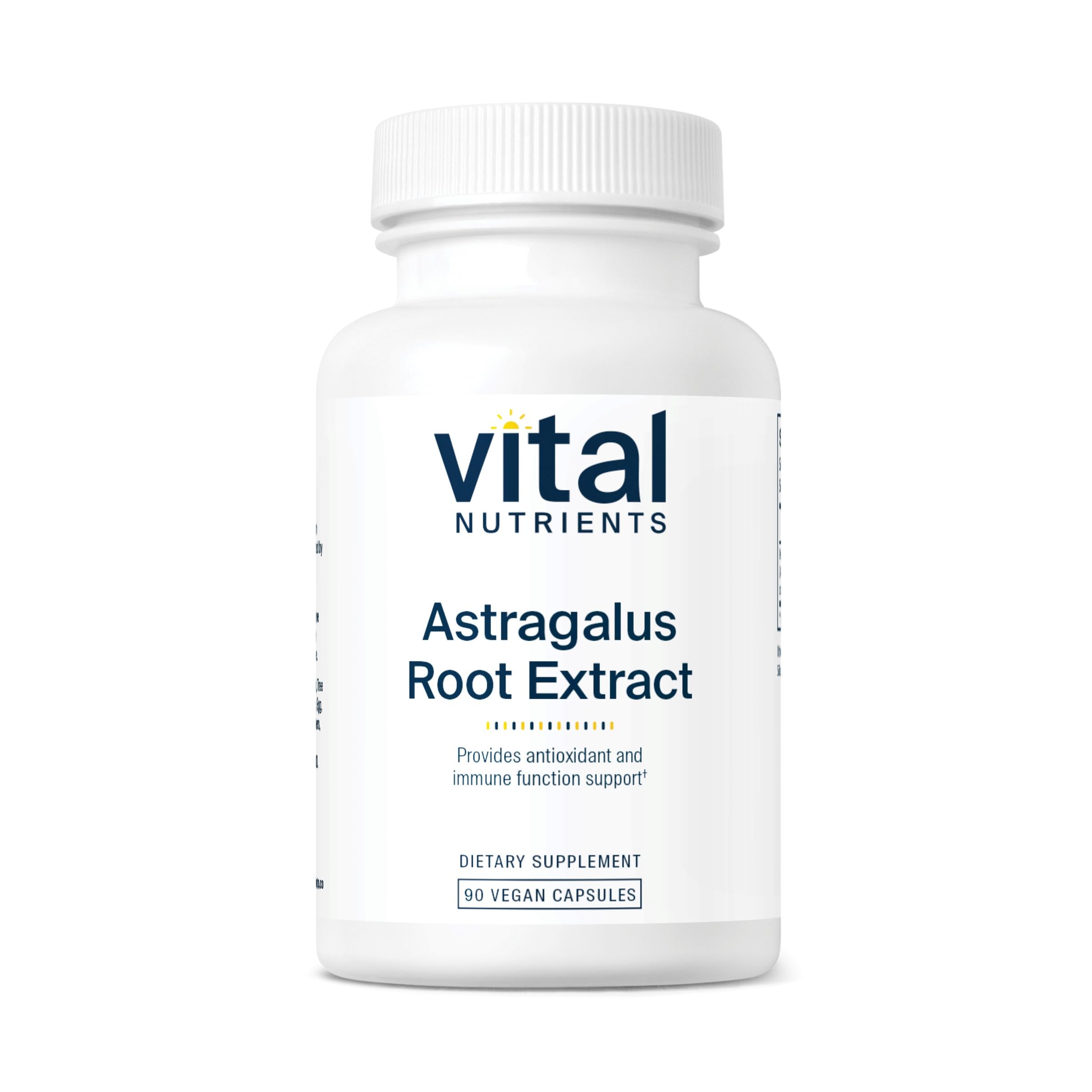 Vital Nutrients astragalus root extract bottle for vegan immune support.