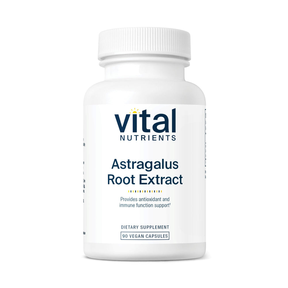 Vital Nutrients astragalus root extract bottle for vegan immune support.