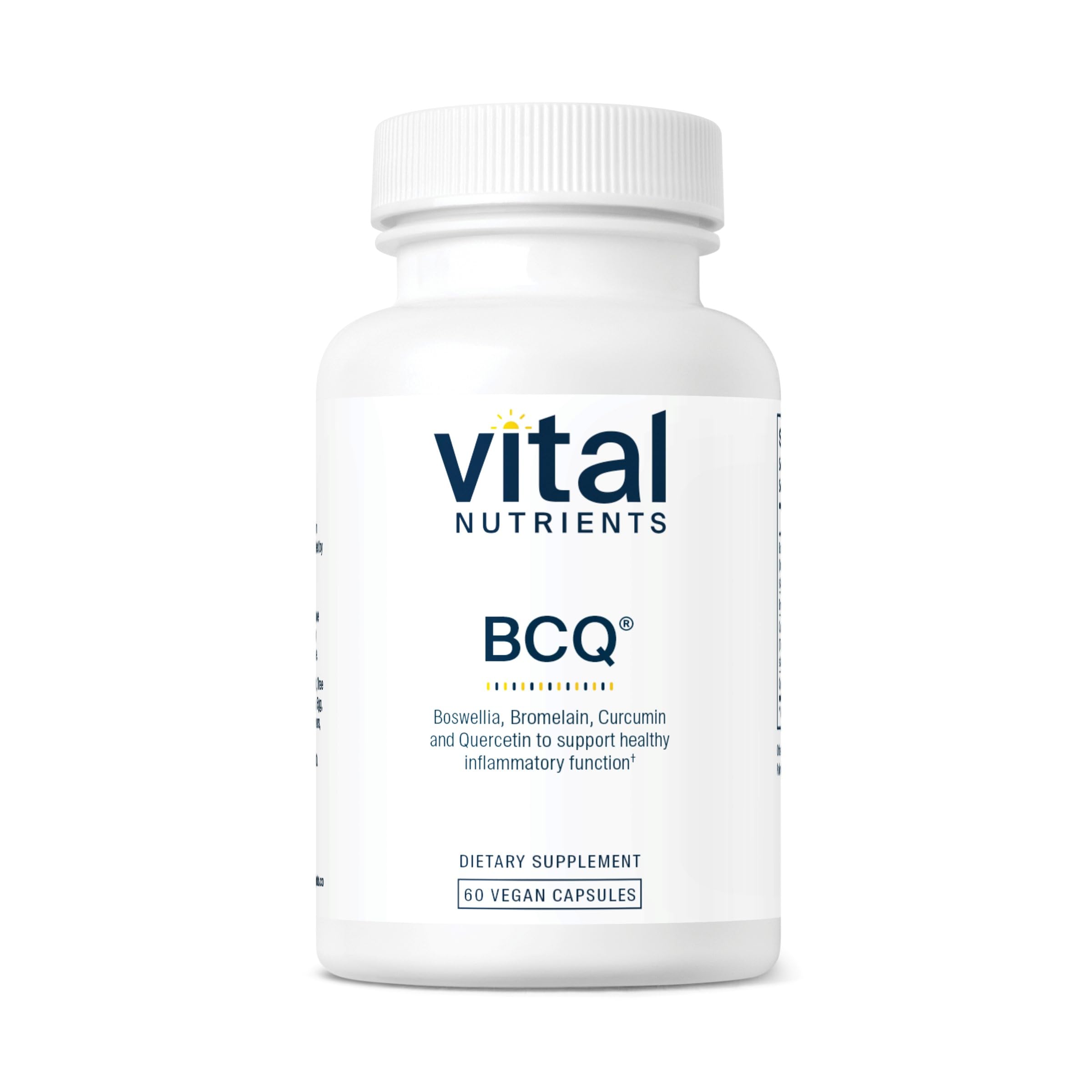 Vital Nutrients BCQ bottle front showcasing vegan joint support.