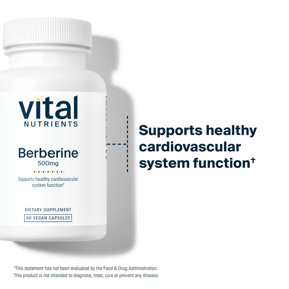 Vital Nutrients Berberine capsules being poured for convenient dosing