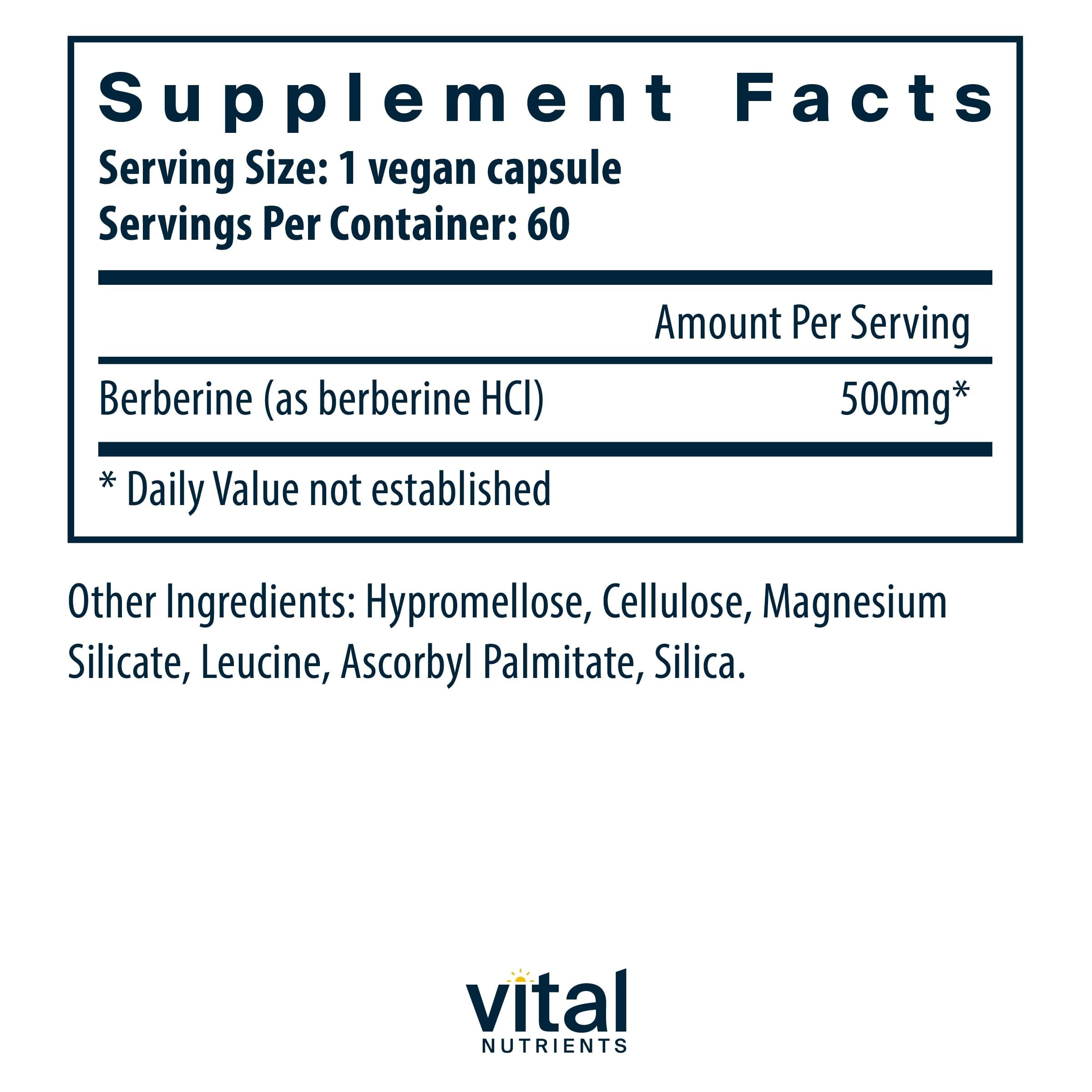 Vital Nutrients Berberine capsules ready for everyday wellness routine