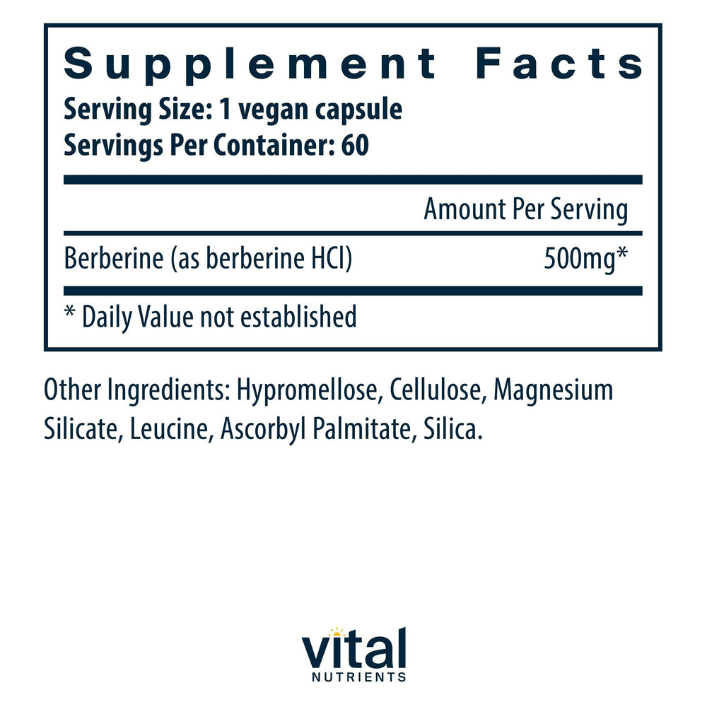 Vital Nutrients Berberine capsules ready for everyday wellness routine