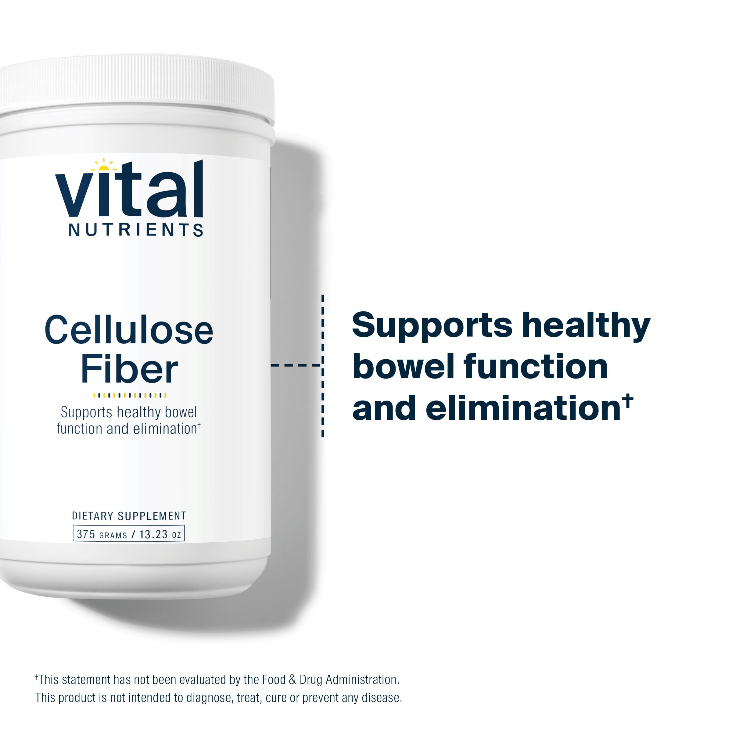 Vital Nutrients cellulose fiber powder stirred into water for easy mixing