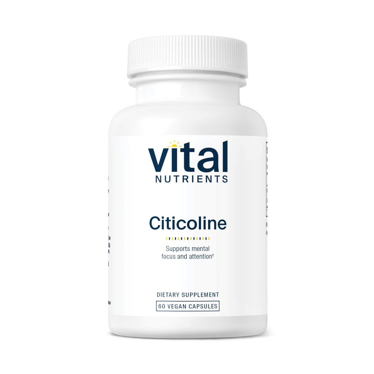 Vital Nutrients Citicoline bottle front view supports focus and mental clarity.