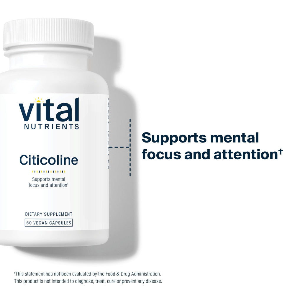 Vital Nutrients Citicoline lifestyle usage shows easy on-the-go brain support.
