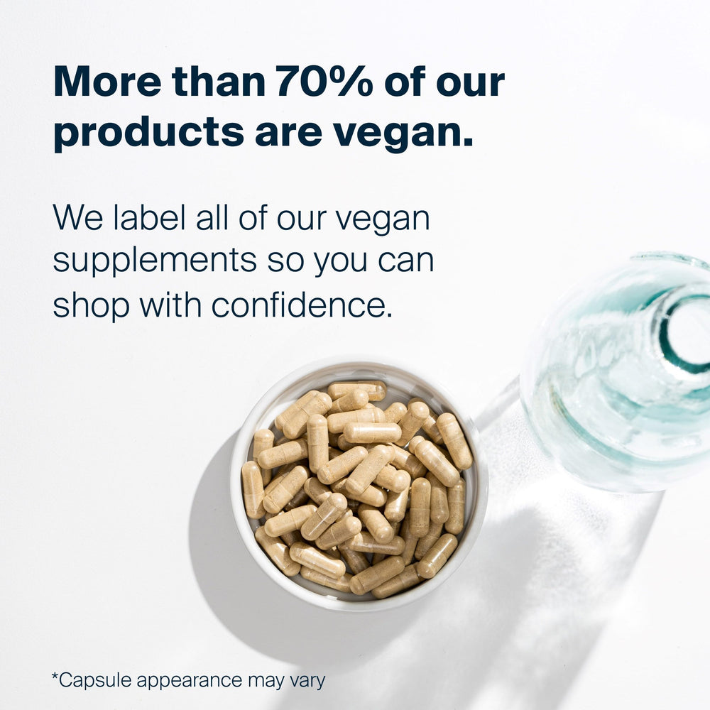 Detalle de ingredientes de calcio citrato y malato en la fórmula Vital Nutrients.