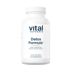 Vital Nutrients Detox Formula bottle close-up for daily liver support.