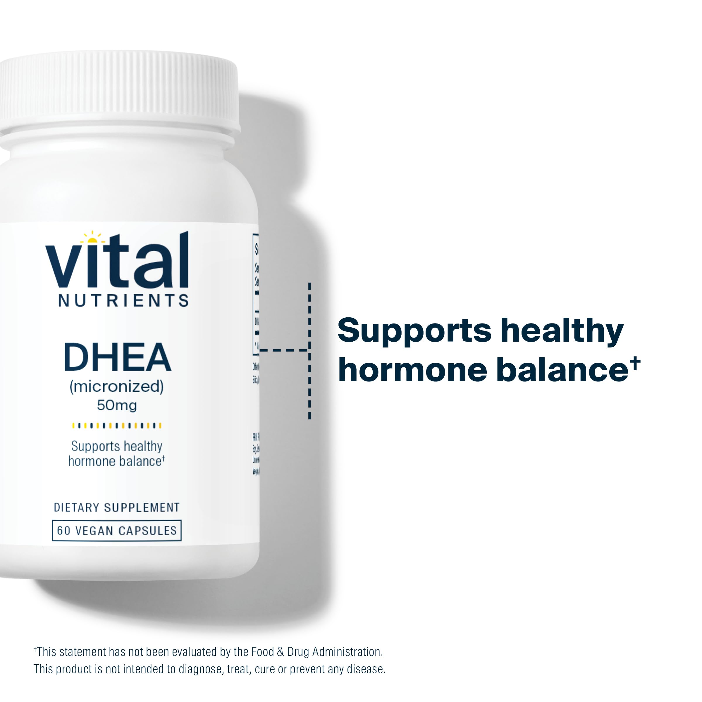 Healthcare practitioners trust Vital Nutrients DHEA for balanced energy and hormone support.