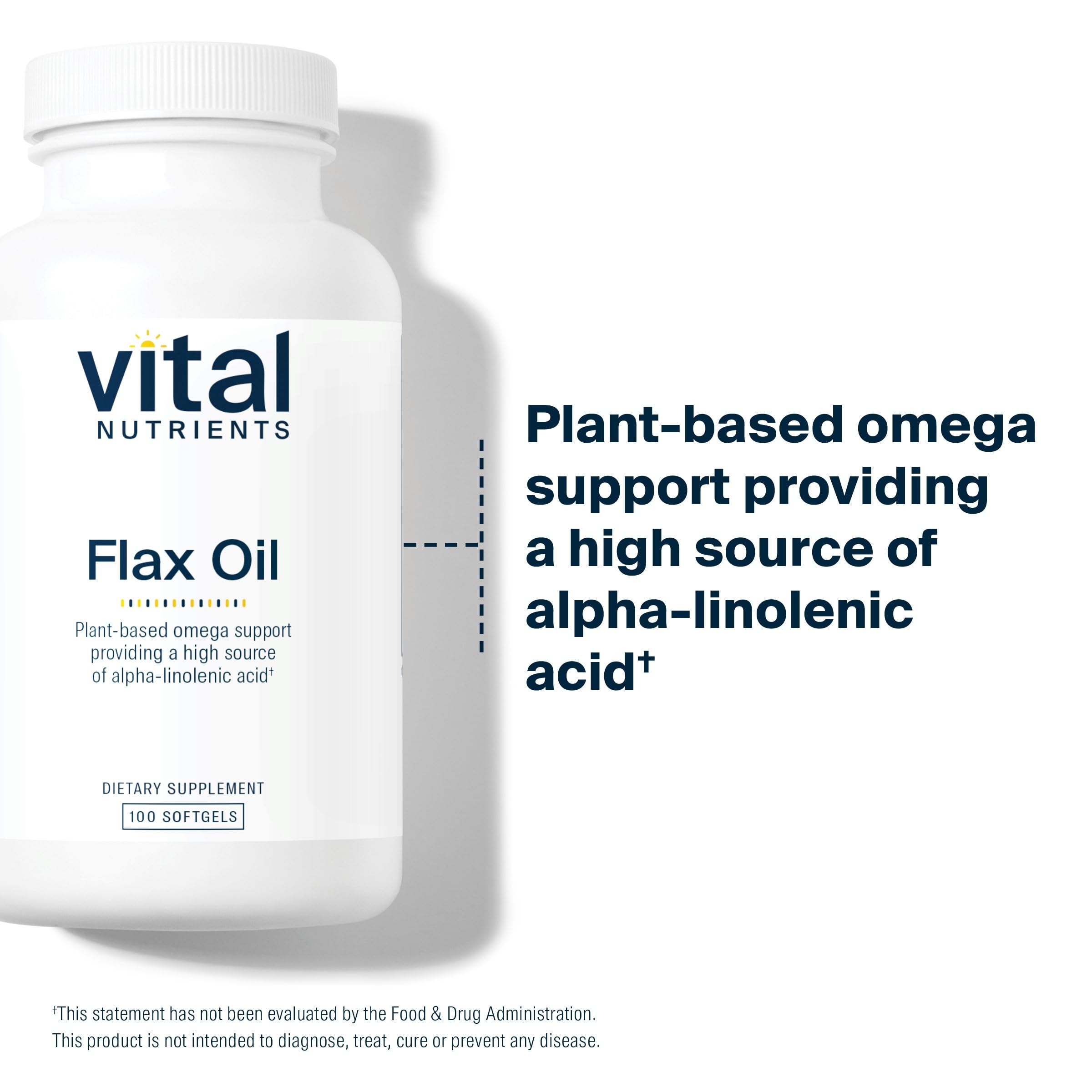 Vital Nutrients Flax Seed Oil 3000mg capsules offer convenient daily omega-3 intake