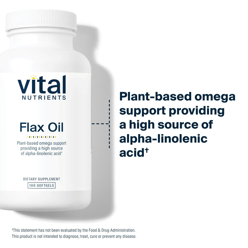 Vital Nutrients Flax Seed Oil 3000mg capsules offer convenient daily omega-3 intake