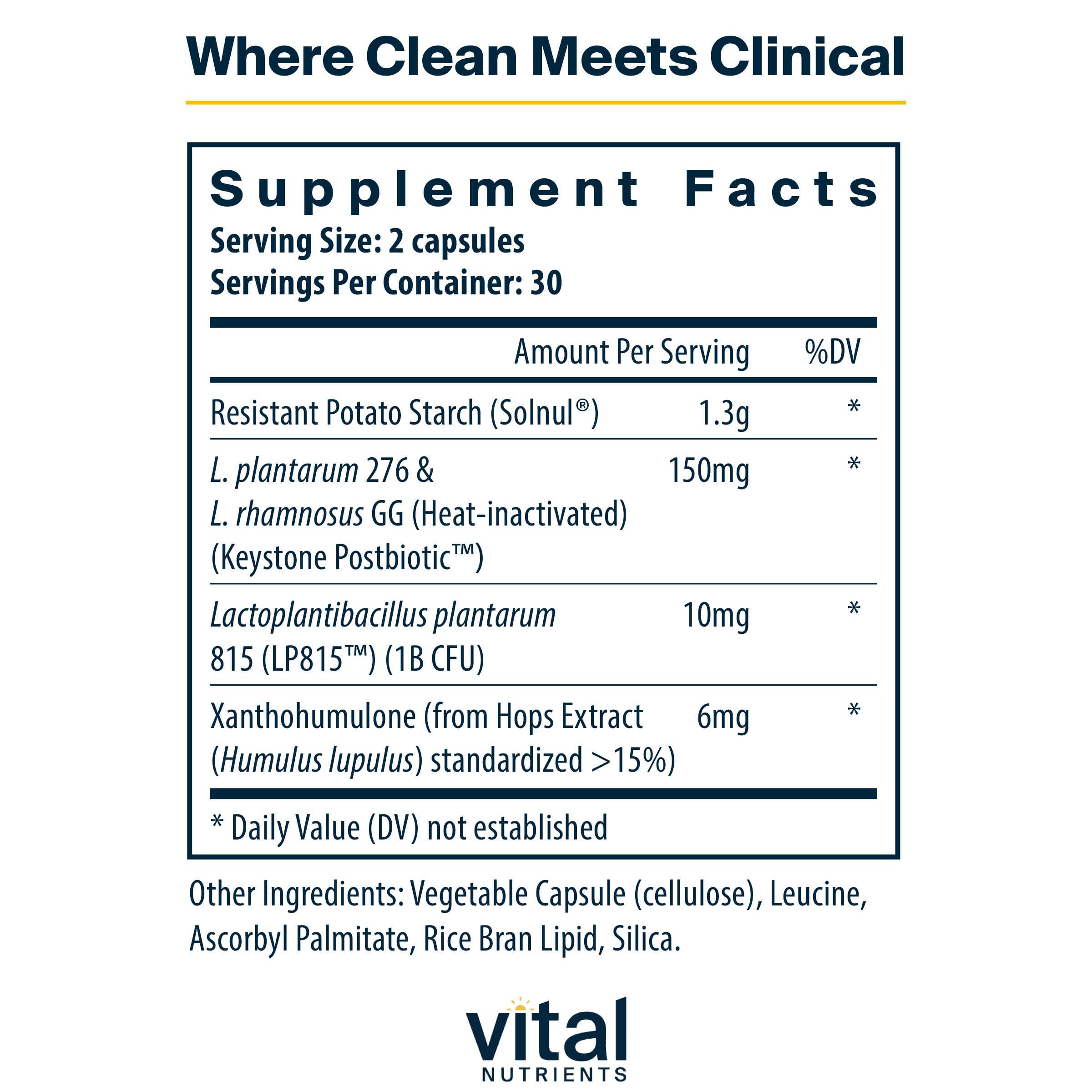 Vital Nutrients GLP-1 Complete bottle pour suggests easy daily dosing for cravings control