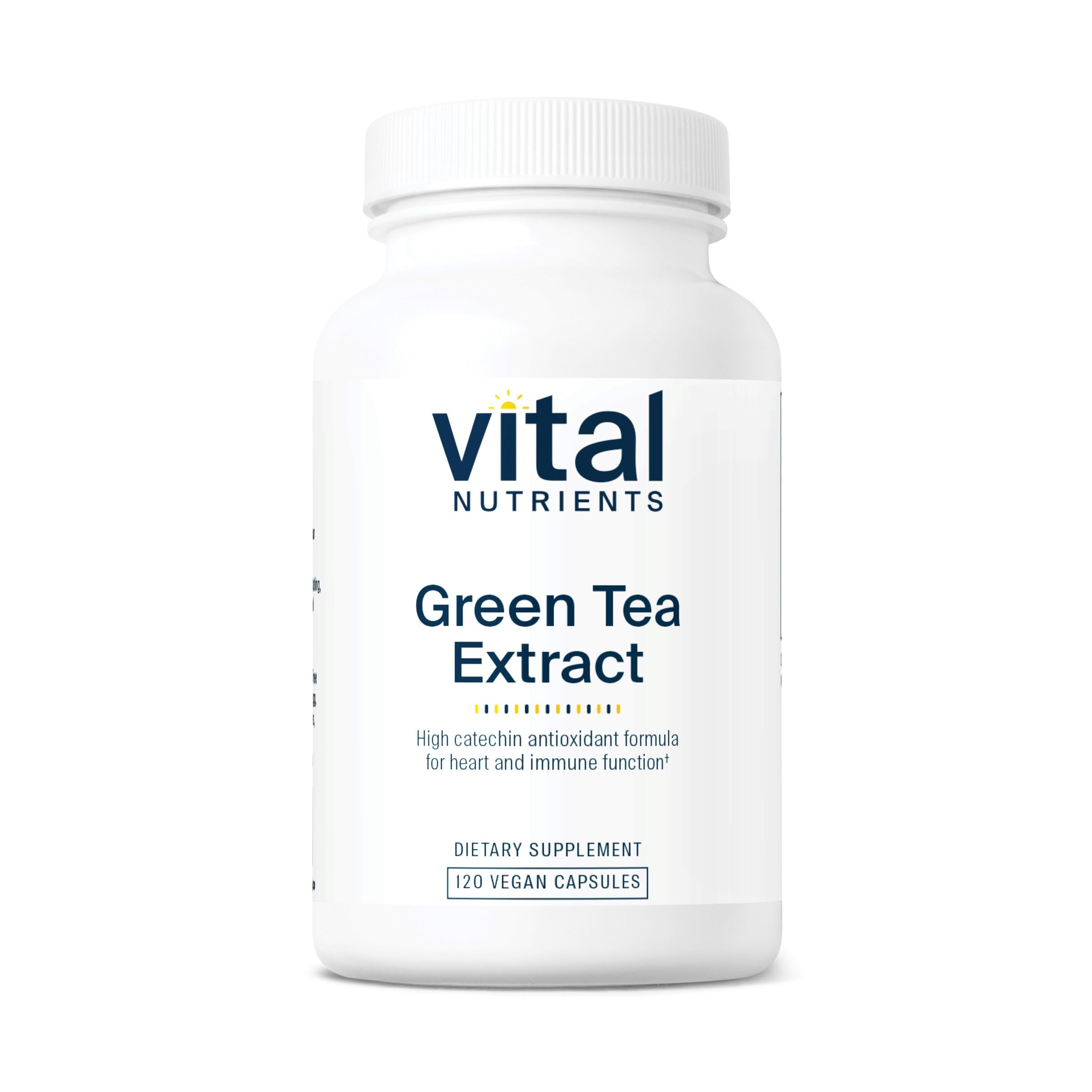 Vital Nutrients Green Tea Extract 550mg bottle supports daily immune health.