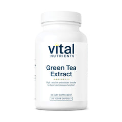 Vital Nutrients Green Tea Extract 550mg bottle supports daily immune health.