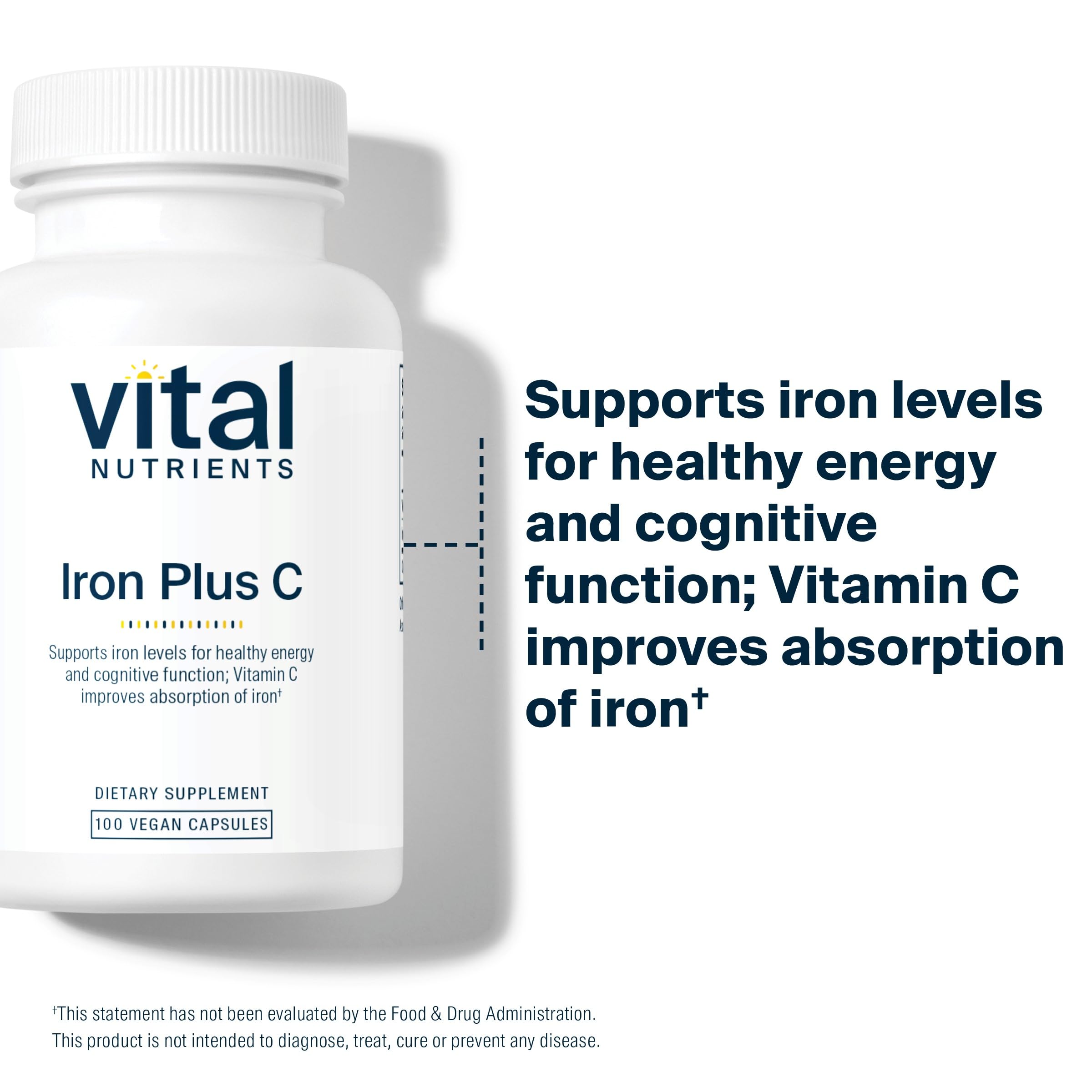 Vital Nutrients Iron Plus C factory process image implies trusted non-GMO sourcing