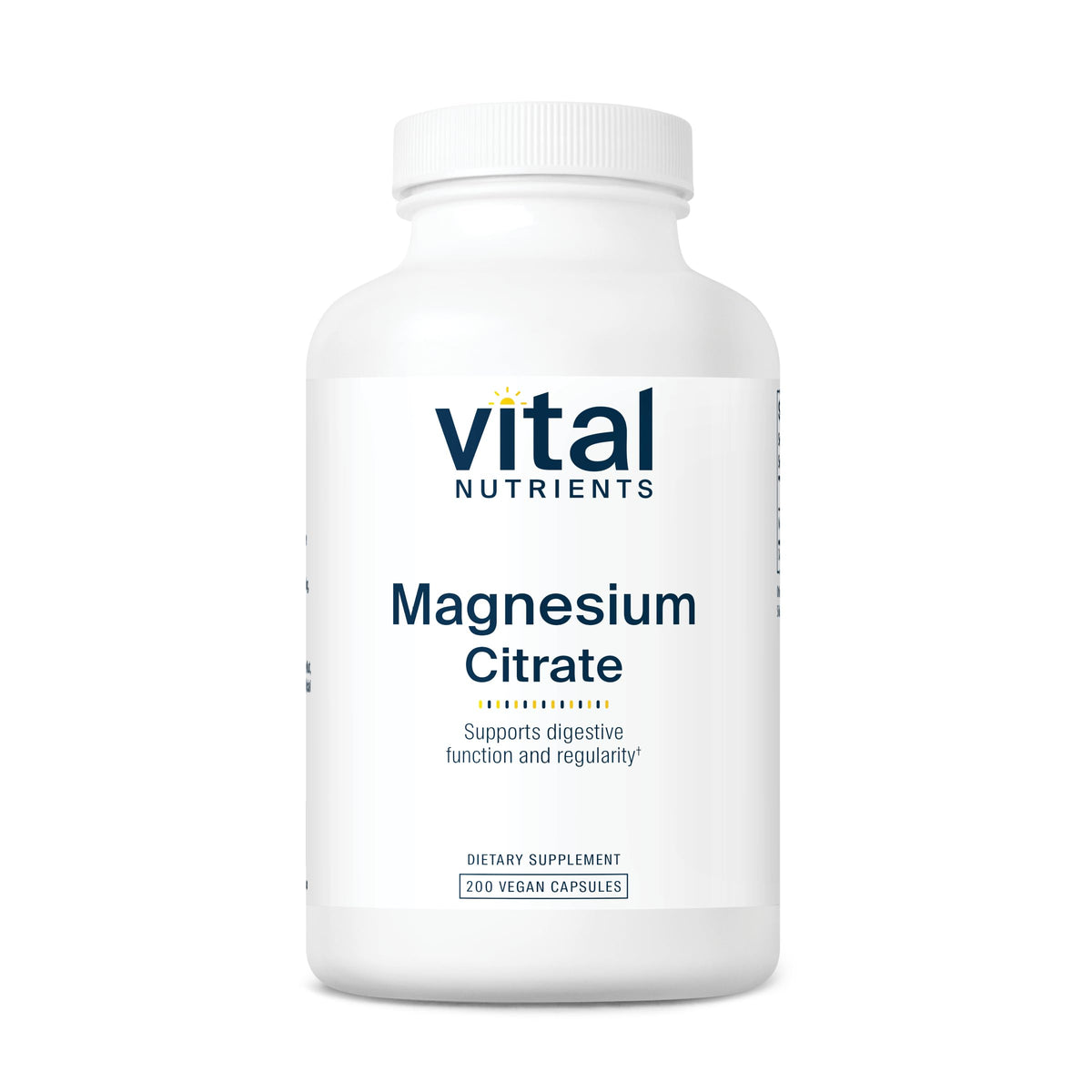 Vital Nutrients Magnesium Citrate bottle with capsules promotes relaxation and muscle comfort.