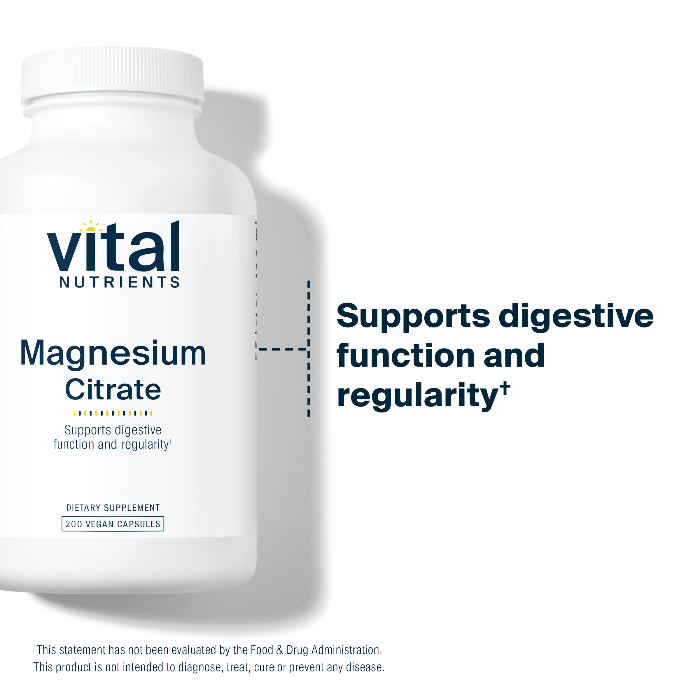 Vital Nutrients Magnesium Citrate label, showcasing vegan, allergen-free formula.