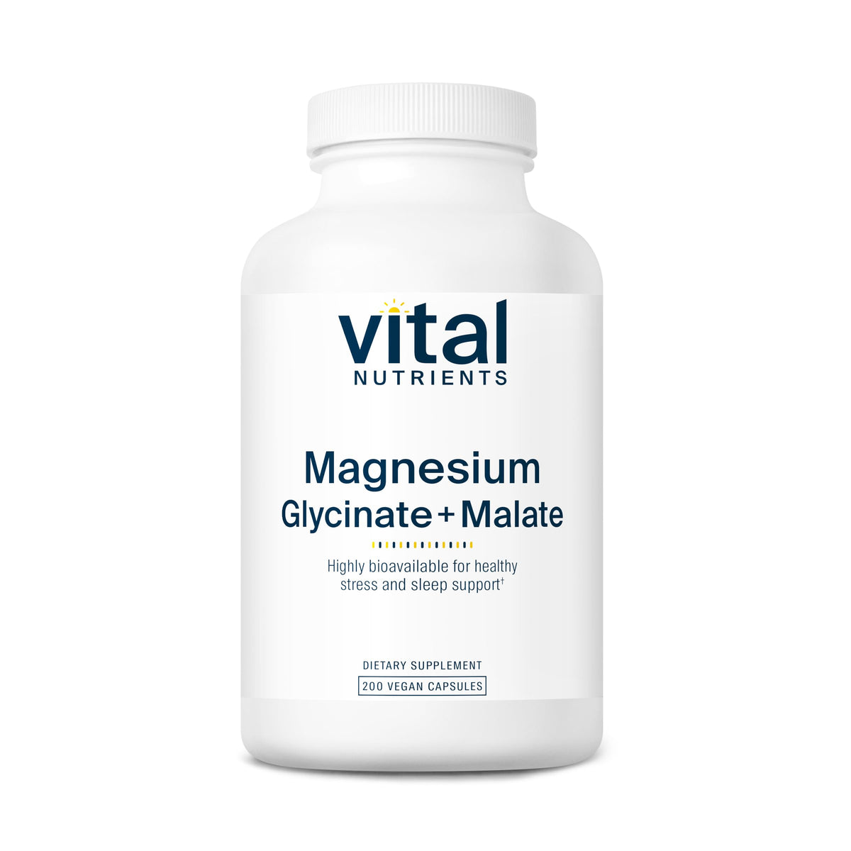 Vital Nutrients Magnesium Glycinate Malate bottle for daily relaxation
