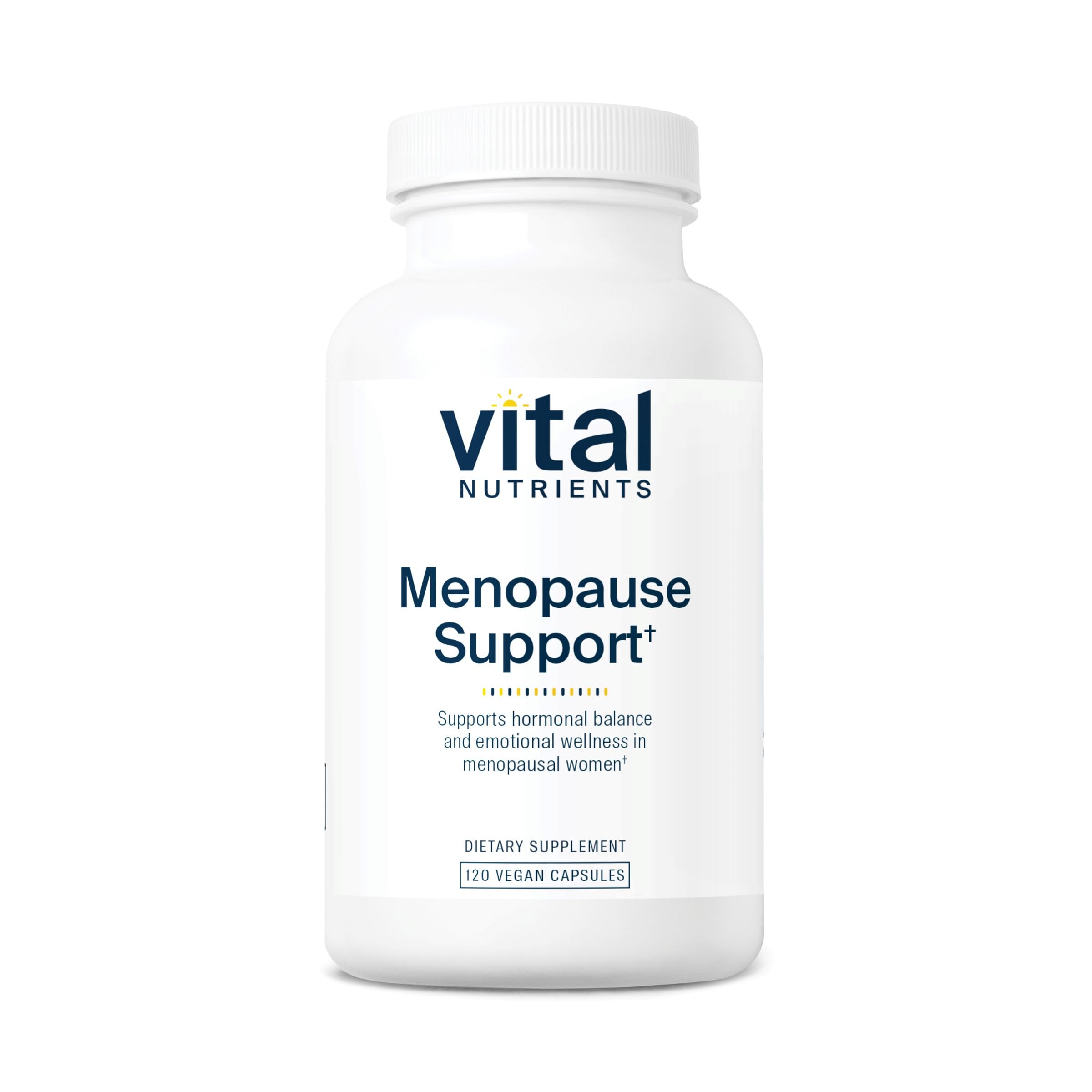 Vital Nutrients Menopause Support capsules may aid hormonal balance and daily comfort.