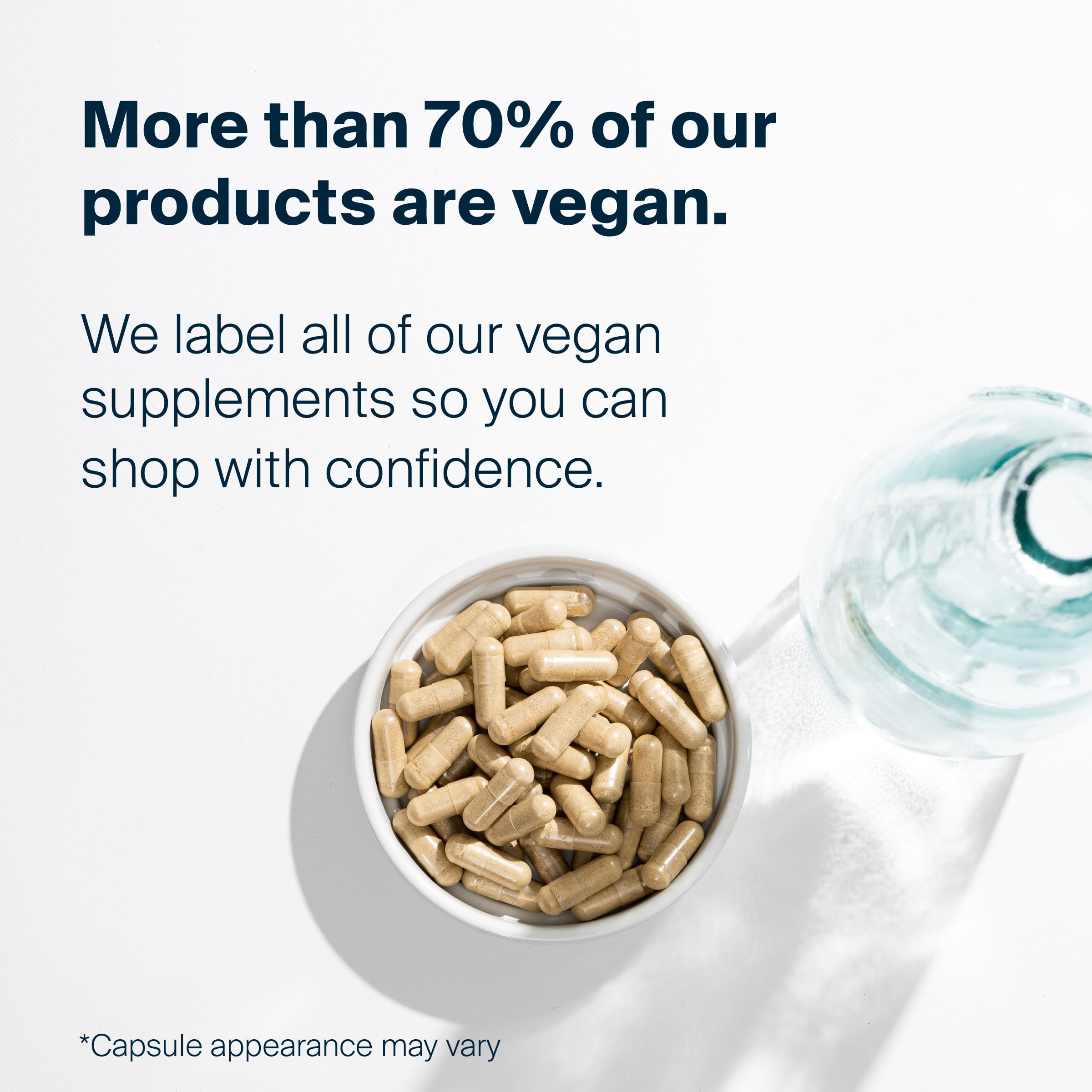 Vital Nutrients Menopause Support nutrition facts label demonstrates transparency.