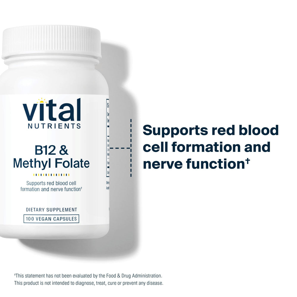 Methylfolate 800 mcg label emphasizing premium absorption and B vitamin support