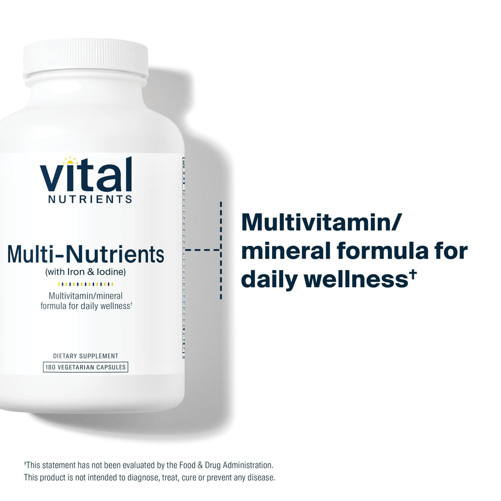 Vital Nutrients gluten-free label signals allergen-free clean formula