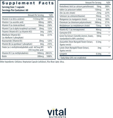 Vital Nutrients Once Daily Multivitamin cap with clean, child-safe design