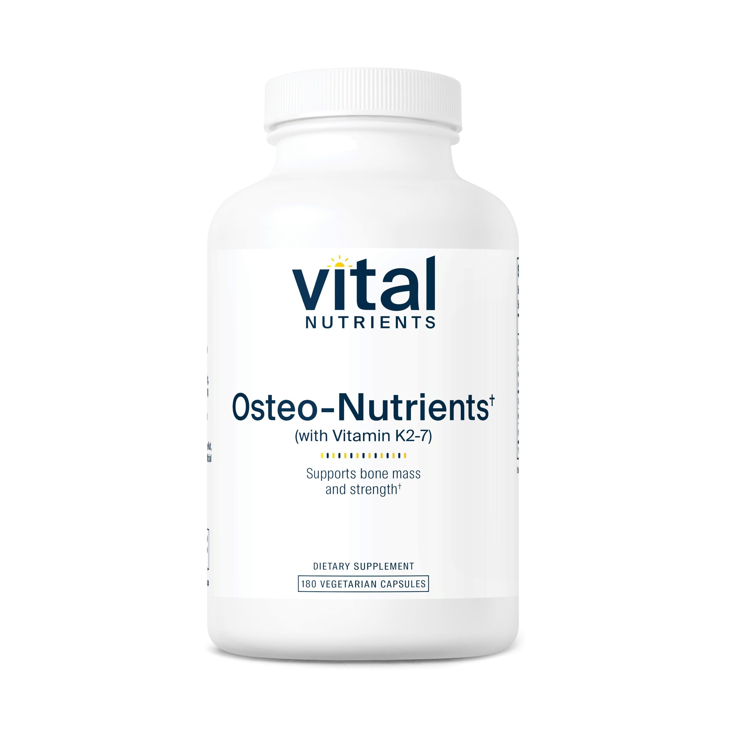 Vital Nutrients Osteo-Nutrients bottle front showcasing vegetarian bone health support.