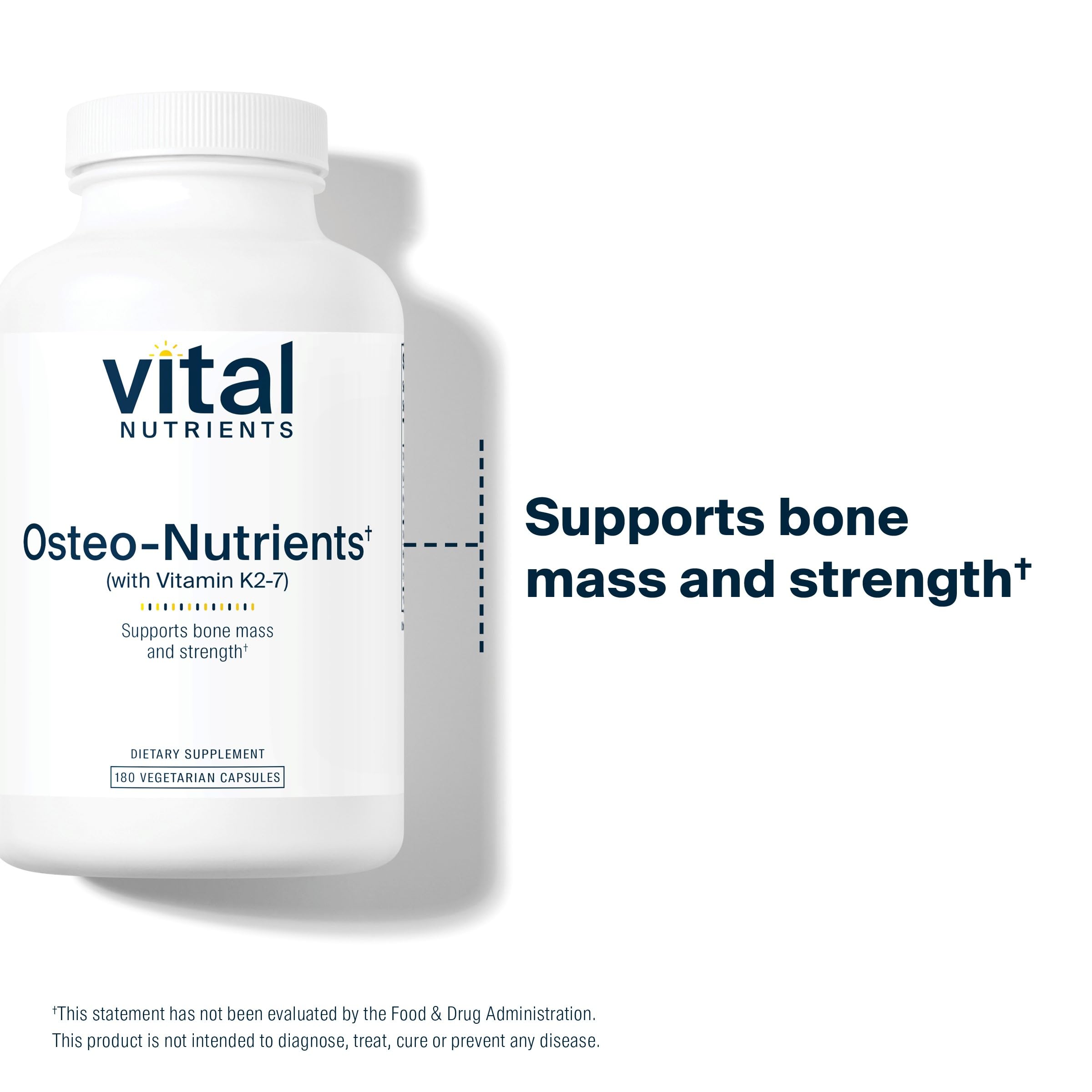 Vital Nutrients Osteo-Nutrients logo and seal, reinforcing practitioner trust.