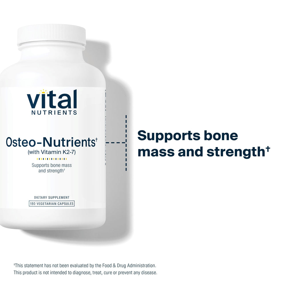 Vital Nutrients Osteo-Nutrients logo and seal, reinforcing practitioner trust.