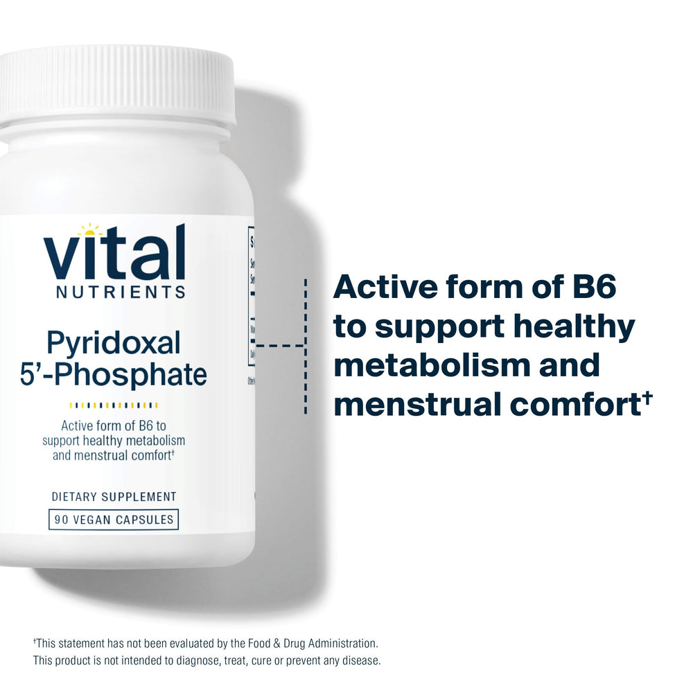 Vital Nutrients P5P label closeup reveals clean vegan ingredients