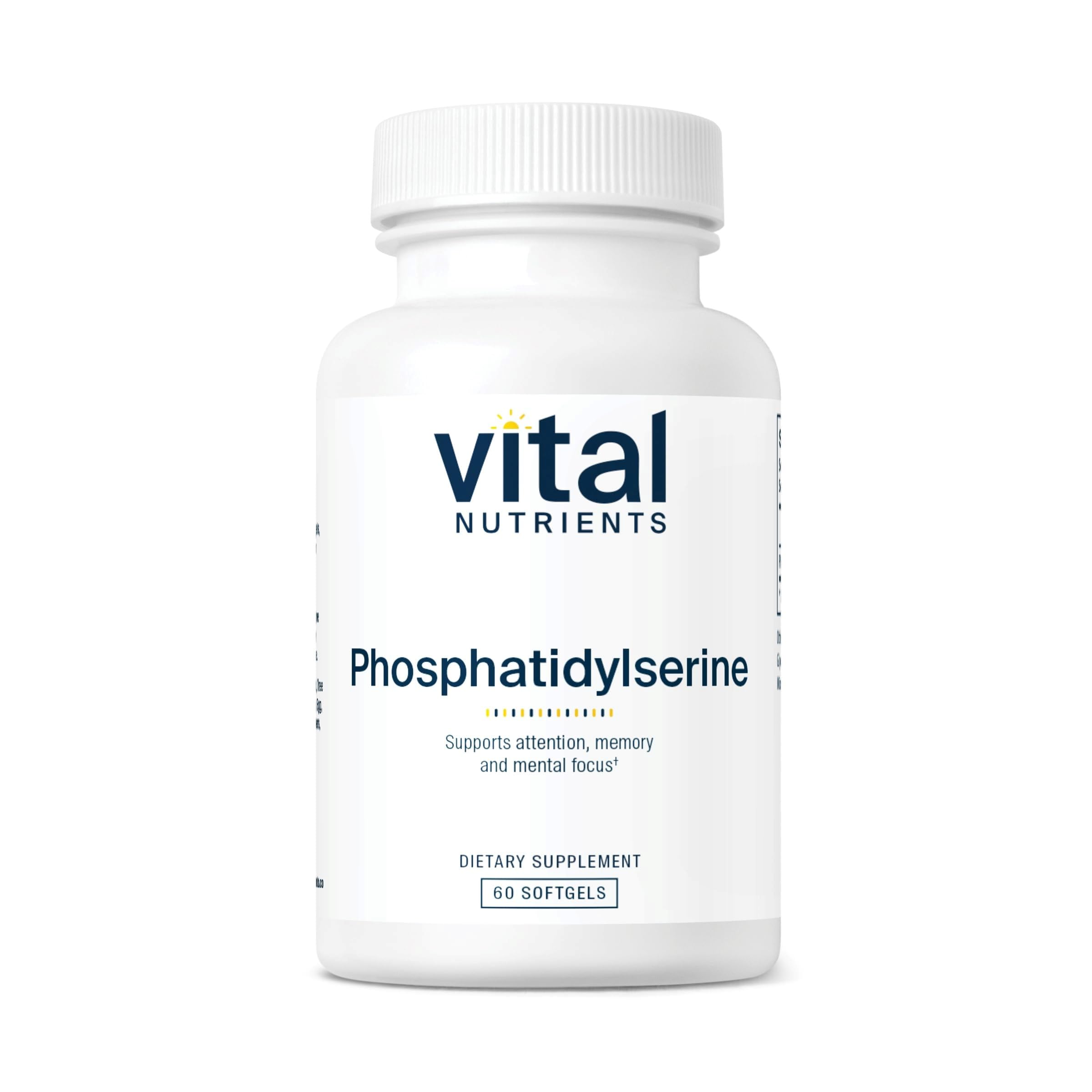 Vital Nutrients Phosphatidylserine bottle front view for cognitive support