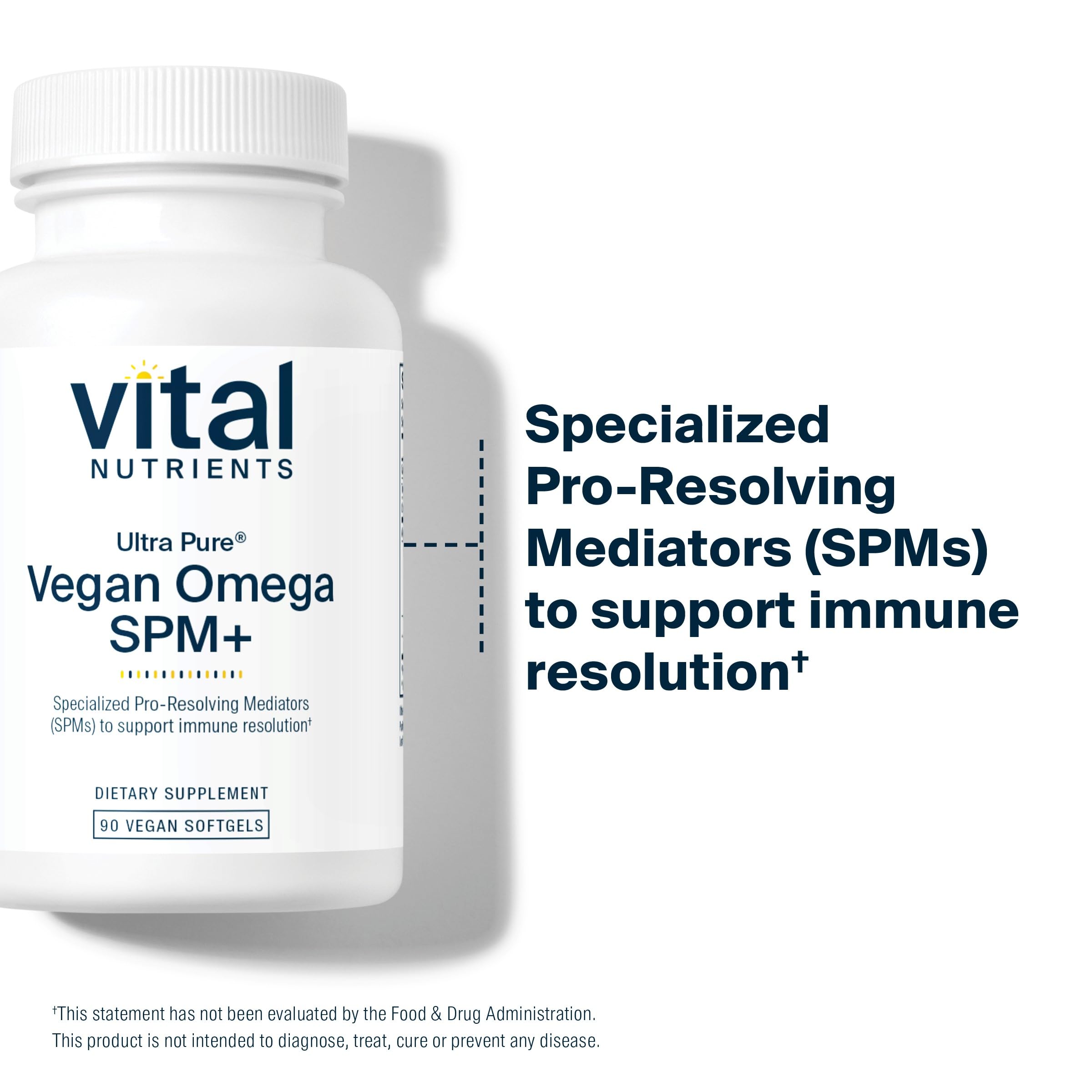 Vital Nutrients SPM+ with DHA and DPA shown as a synergistic plant-based option.
