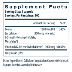 Vital Nutrients vegan 5-MTHF B12 capsules closeup highlighting plant-based energy support
