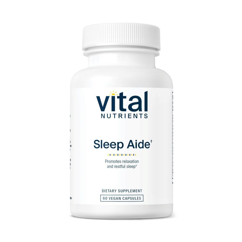 Vital Nutrients vegan sleep supplement bottle with calming lavender aroma.