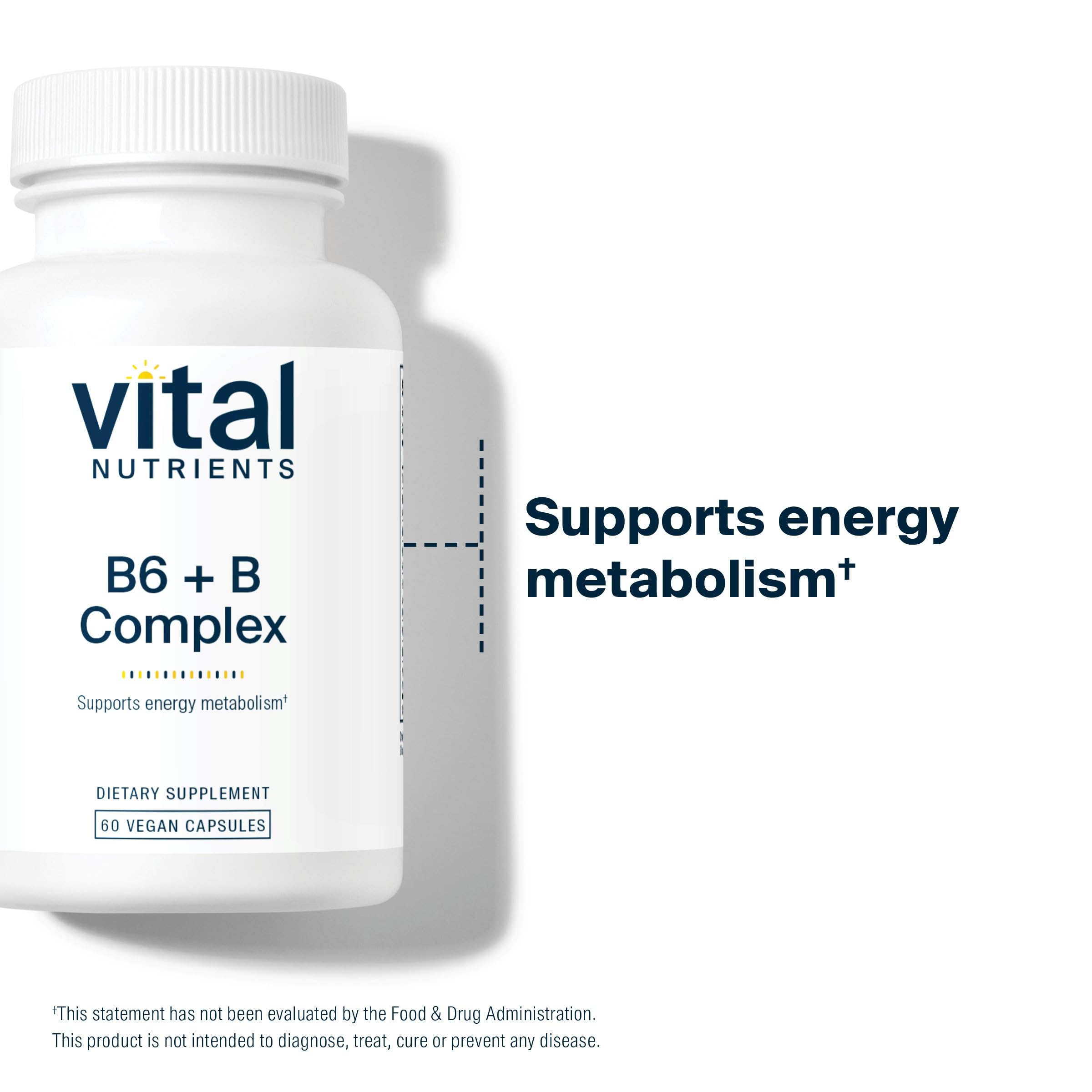 Packaging box of Vital Nutrients B6 + B Complex for easy daily intake