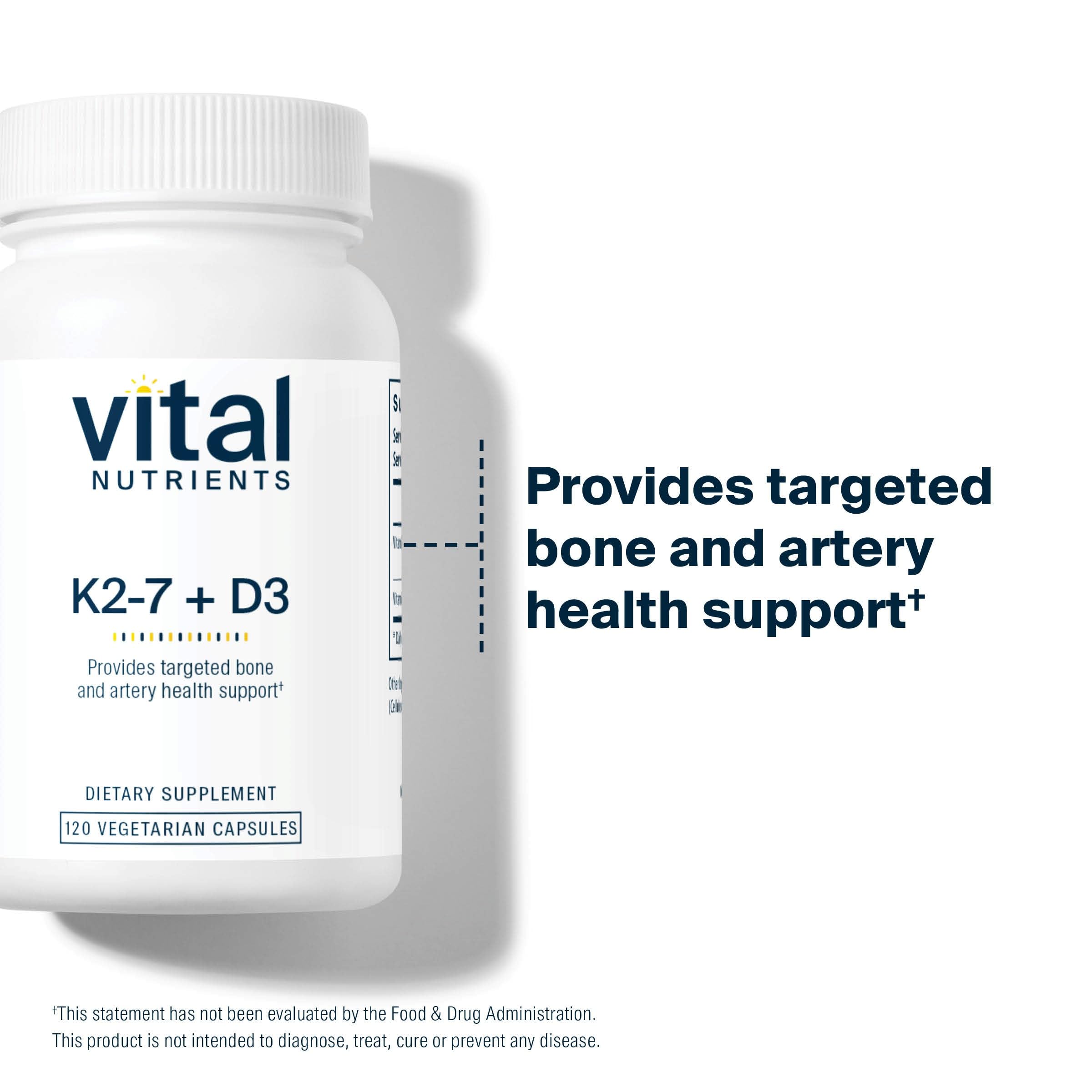 Vital Nutrients packaging highlights gluten-free and non-GMO quality.