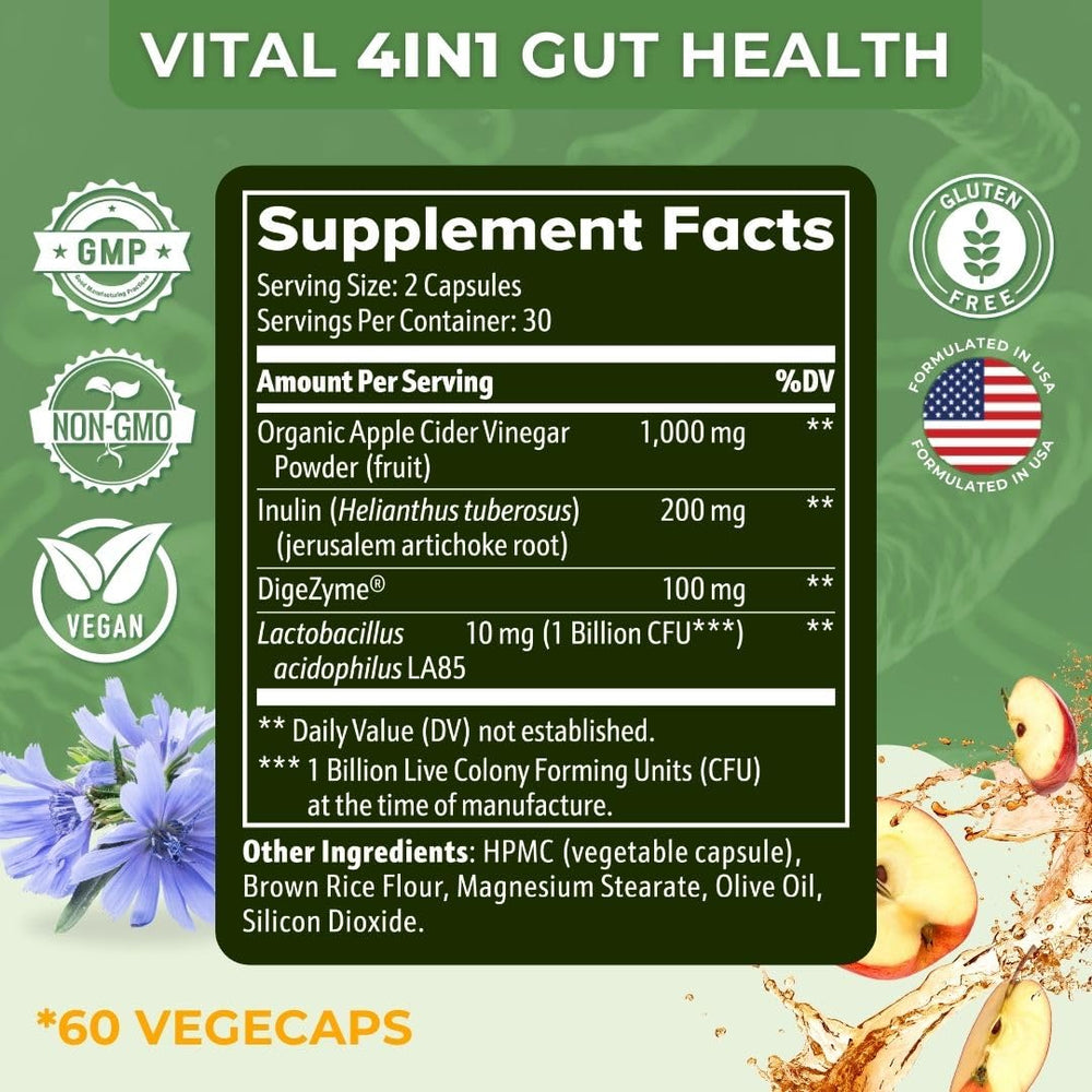 Vital Nutritive capsules closeup highlighting probiotic blend