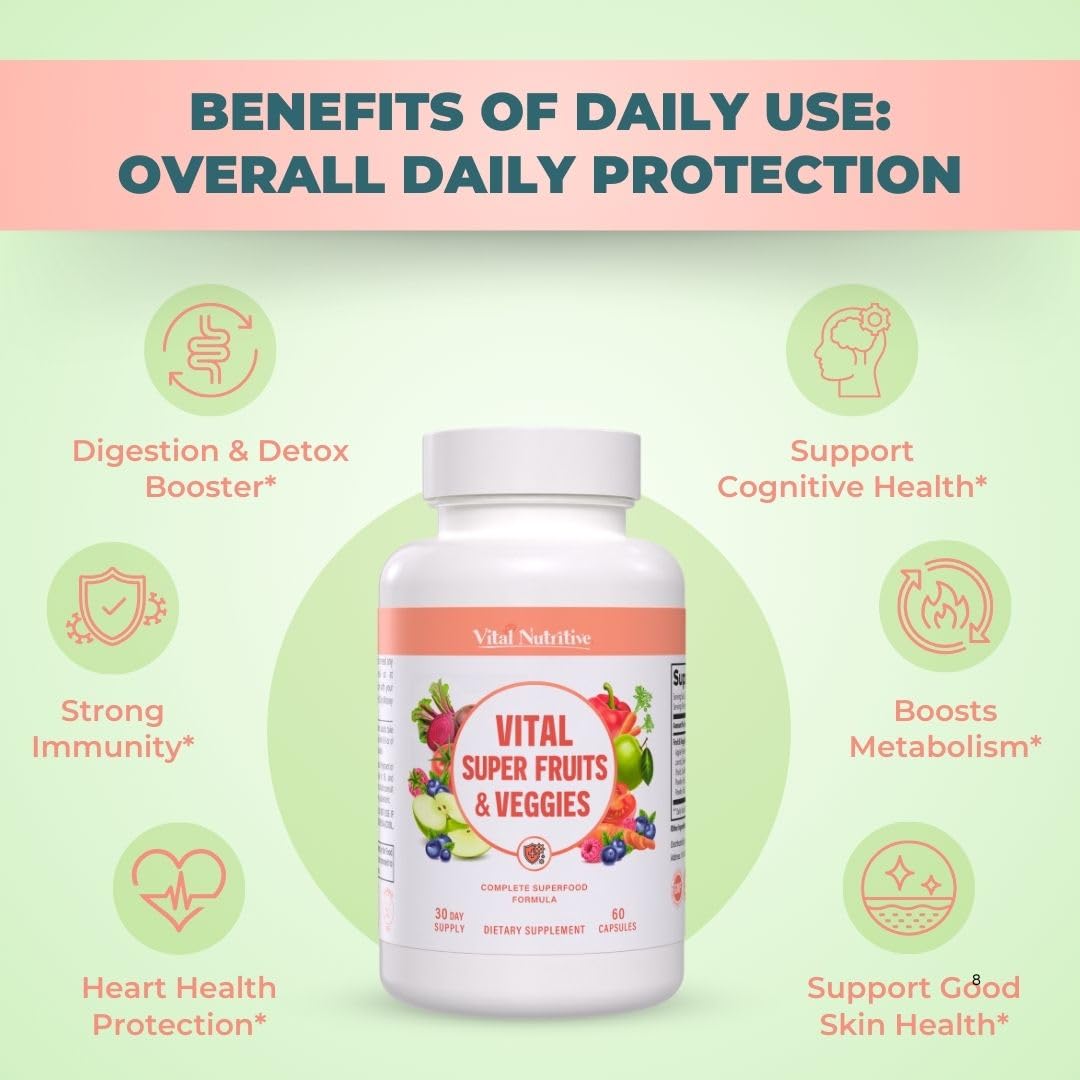 Vital Nutritive fruit and vegetable blend capsules.