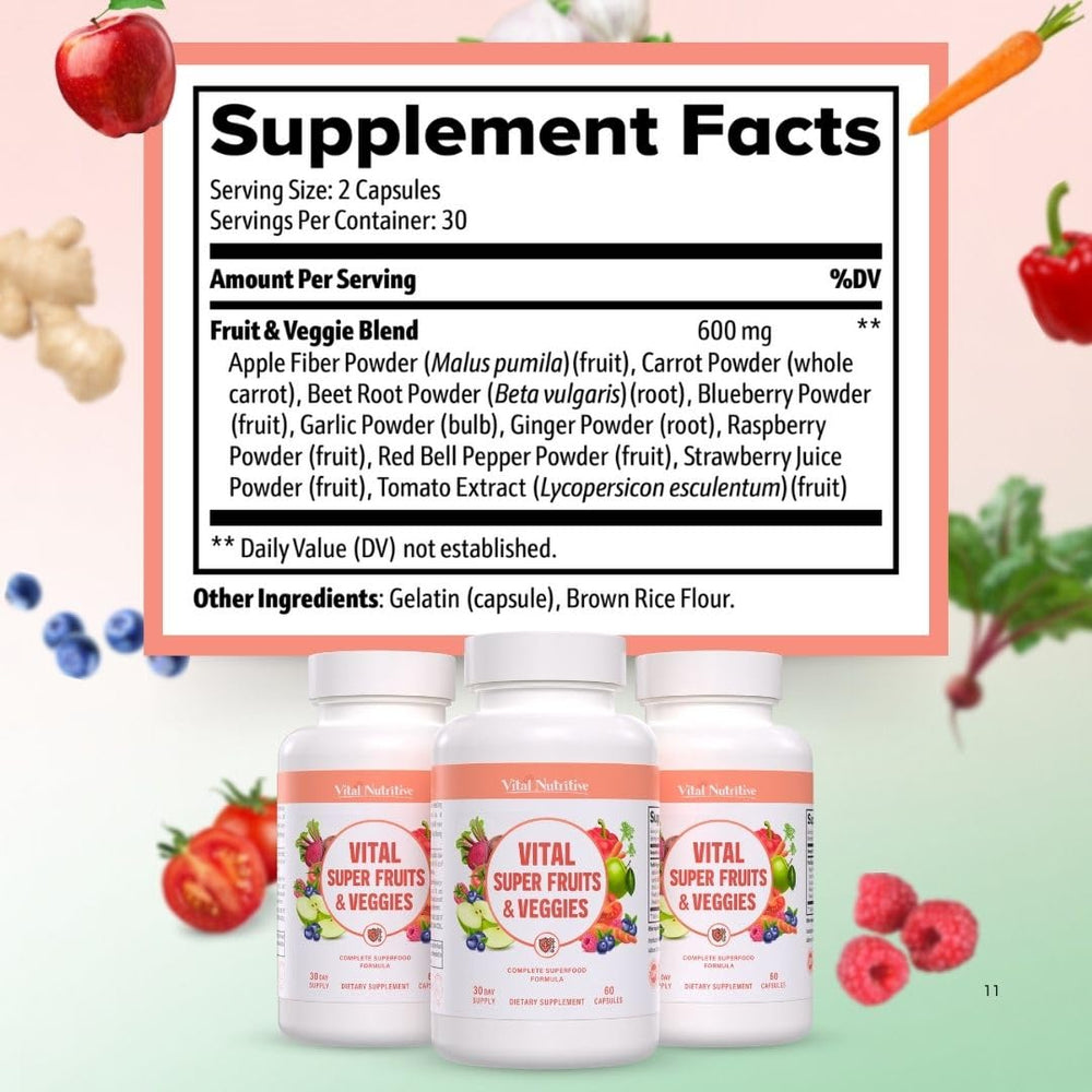 Vital Nutritive packaging with clean label design.